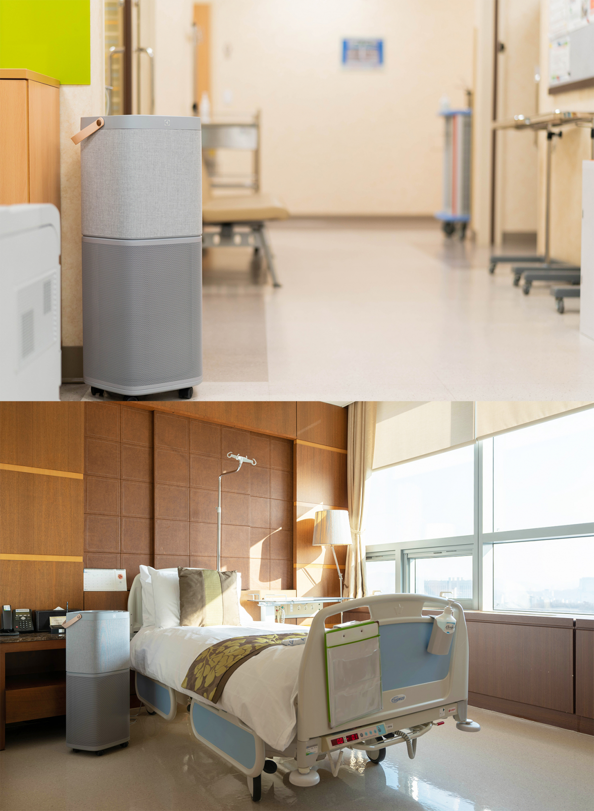 ▲서울성모병원에 설치된 일렉트로룩스 프리미엄 공기청정기 ‘퓨어A9’의 모습.(일렉트로룩스)