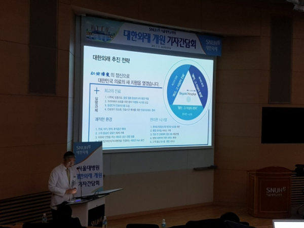 ▲서울대병원 대한외래 개원 기자간담회 모습