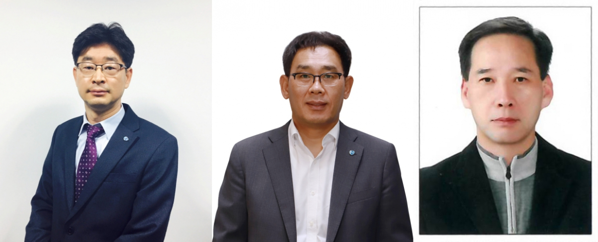 ▲김완섭 휴온스글로벌 사장(왼쪽), 윤보영 휴온스글로벌 사장(가운데), 전규섭 휴온스 부사장(오른쪽)(사진제공=휴온스그룹)