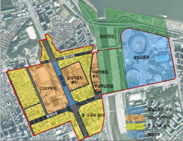 ▲서울 국제교류복합지구 주요 부지.(출처=서울시)