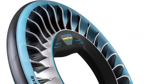 ▲미국 타이어 전문업체 굿이어가 4일(현지시간) 공식 홈페이지를 통해 공개한 플라잉카 전용 타이어 ‘굿이어 에어로(Goodyear Aero)’의 콘셉트 디자인 이미지. 출처 굿이어
