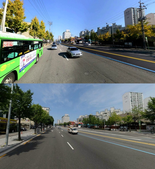 ▲서울 지하철 4호선 쌍문역 인근 지중화 작업 전(위)·후 모습.(출처=서울시)