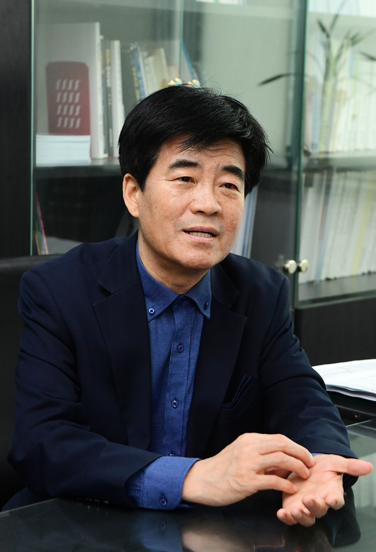 ▲정우식 태양광산업협회 부회장이 지난달 27일 서울 강남구 사무실에서 이투데이와 인터뷰를 하고 있다. 고이란 기자 photoeran@