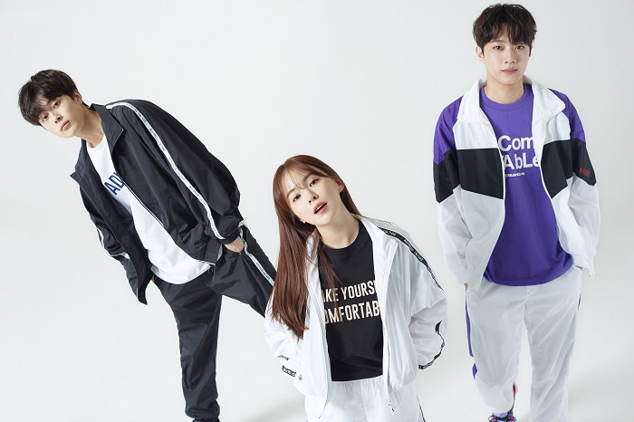 ▲TBJ 트랙셋업을 입은 유선호, 오늘의하늘, 라이관린(사진제공=TBJ)