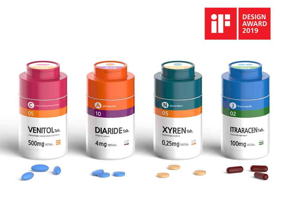 ▲2019 iF 어워드 ‘위너(Winner)’상을 수상한 광동제약의 ‘메디케이션 오처방 방지 패키지’(사진제공=광동제약)