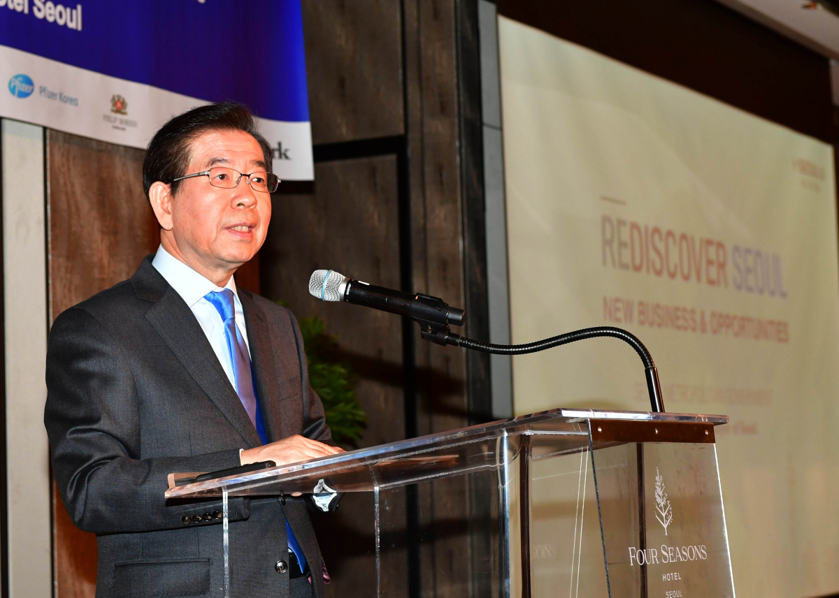 ▲박원순 서울시장.(출처=주한미국상공회의소)