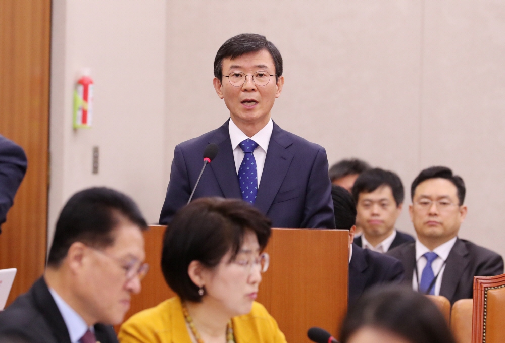 ▲문성혁 해양수산부 장관 후보자가 26일 오전 국회 농림축산식품해양수산위원회에서 열린 인사청문회에서 모두발언을 하고 있다.(연합뉴스)