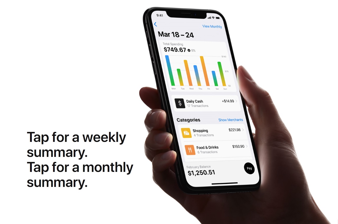 ▲애플카드 앱에서는 카드사용 현황과 사용 지역 등 종합적인 관리가 가능하다. (출처=애플 웹사이트)
