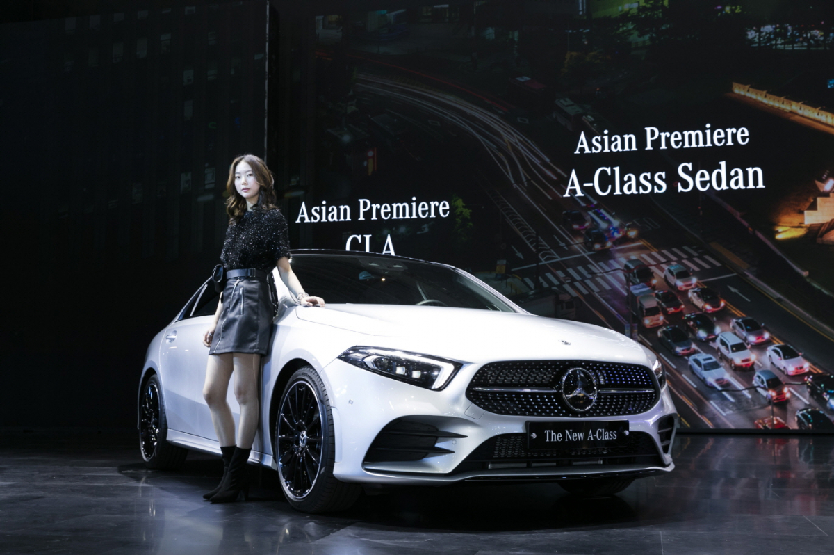 ▲더 뉴 A-클래스 세단이 아시아 최초로 공개됐다. (사진제공=메르세데스-벤츠 코리아)