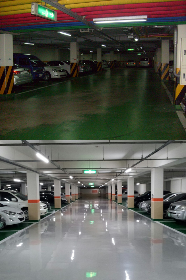 ▲LED 조명으로 교체 전(위)·후 모습.(출처=서울시)