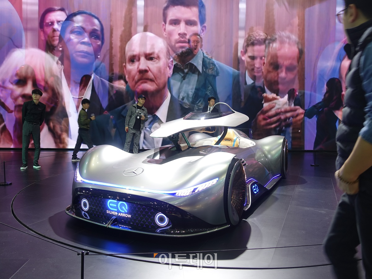 ▲메르세데스-벤츠의 전기차 '비전 EQ 실버 애로우'. (이재영 기자 ljy0403@)