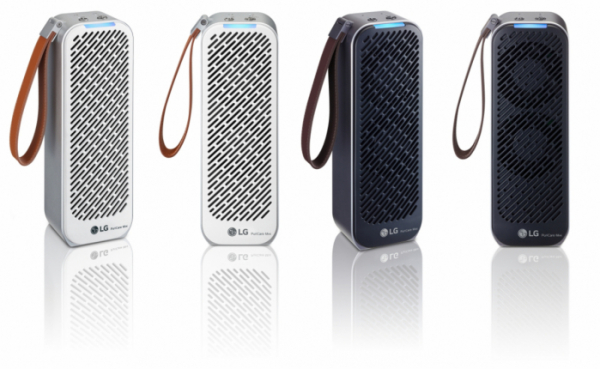 ▲LG전자가 22일 휴대용 공기청정기 ‘LG 퓨리케어 미니 공기청정기’를 출시한다. 사진은 ‘LG 퓨리케어 미니 공기청정기’의 화이트, 블랙 색상 제품 사진(사진제공 LG전자)