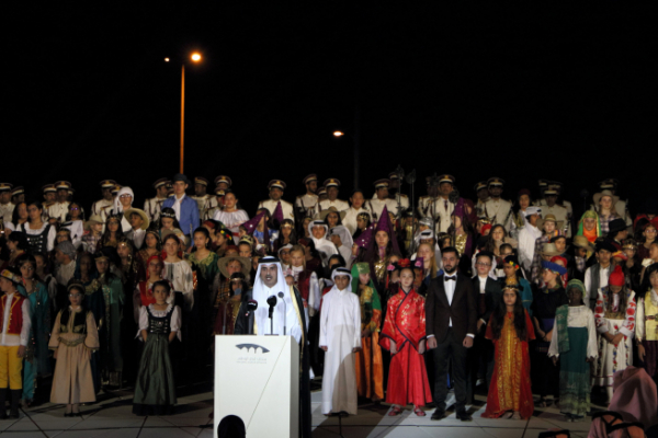 ▲카타르 국립박물관 개관식에 참석한 카타르 국왕의 모습(사진=현대건설)