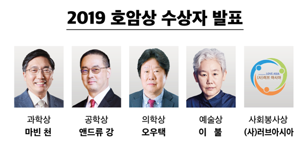 ▲2019 호암상 수상자 (사진제공=호암재단)