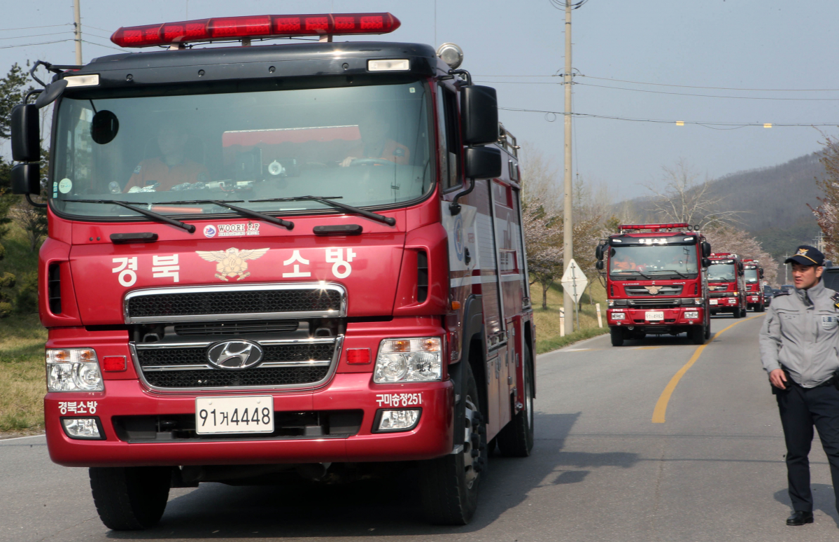 ▲전국에서 강원으로 집결하는 소방차량(연합뉴스)