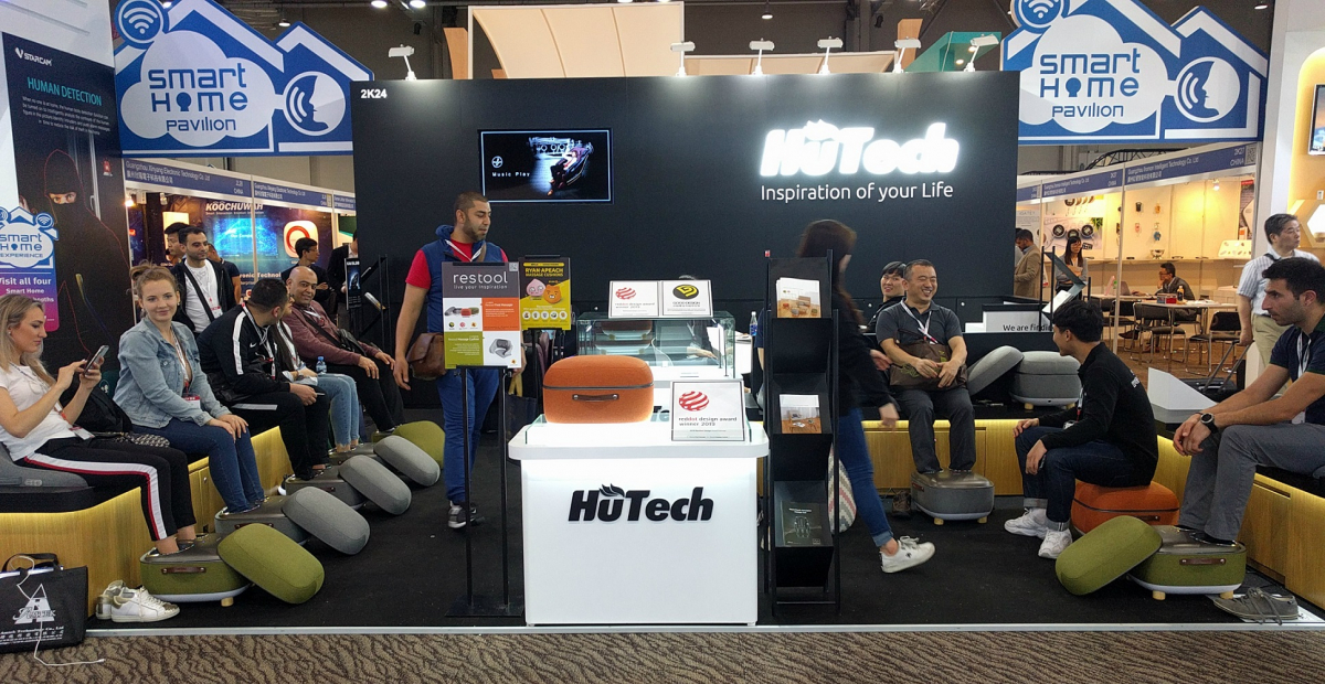 ▲홍콩글로벌소시스 가전 박람회 휴테크 부스 이미지(사진제공=휴테크)