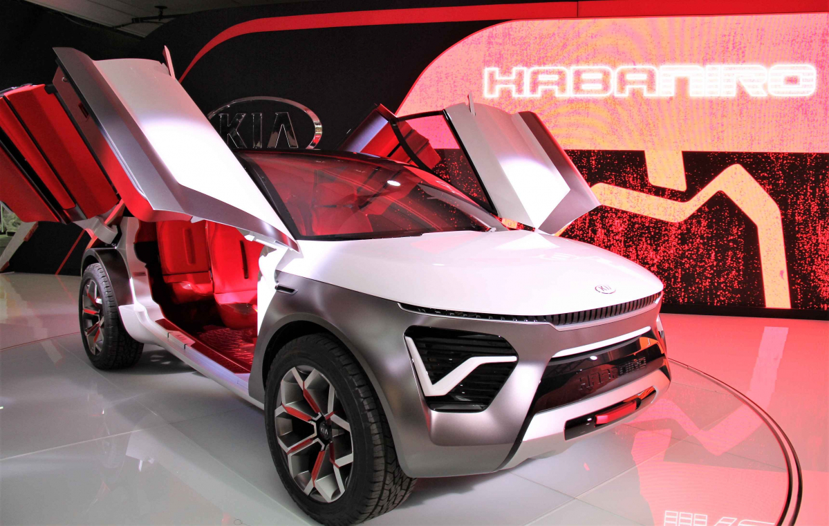 ▲기아차가 뉴욕오토쇼를 통해 새로운 EV콘셉트 '하바니로'를 선보였다. (사진제공=기아차)