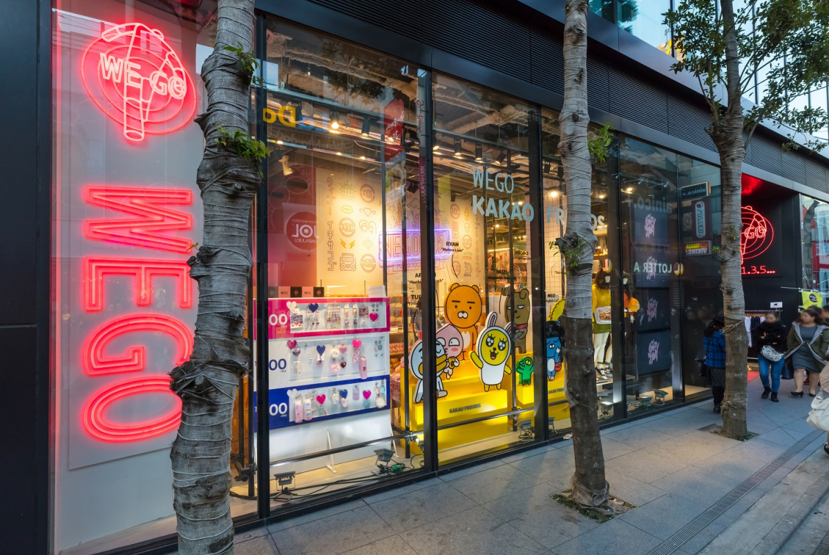 ▲카카오프렌즈, WEGO 하라주쿠 1,3,5…다케시타도오리 매장 사진. (카카오프렌즈)