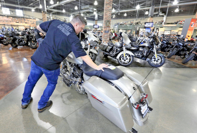 ▲할리 데이비슨의 미국 공장. AP연합뉴스