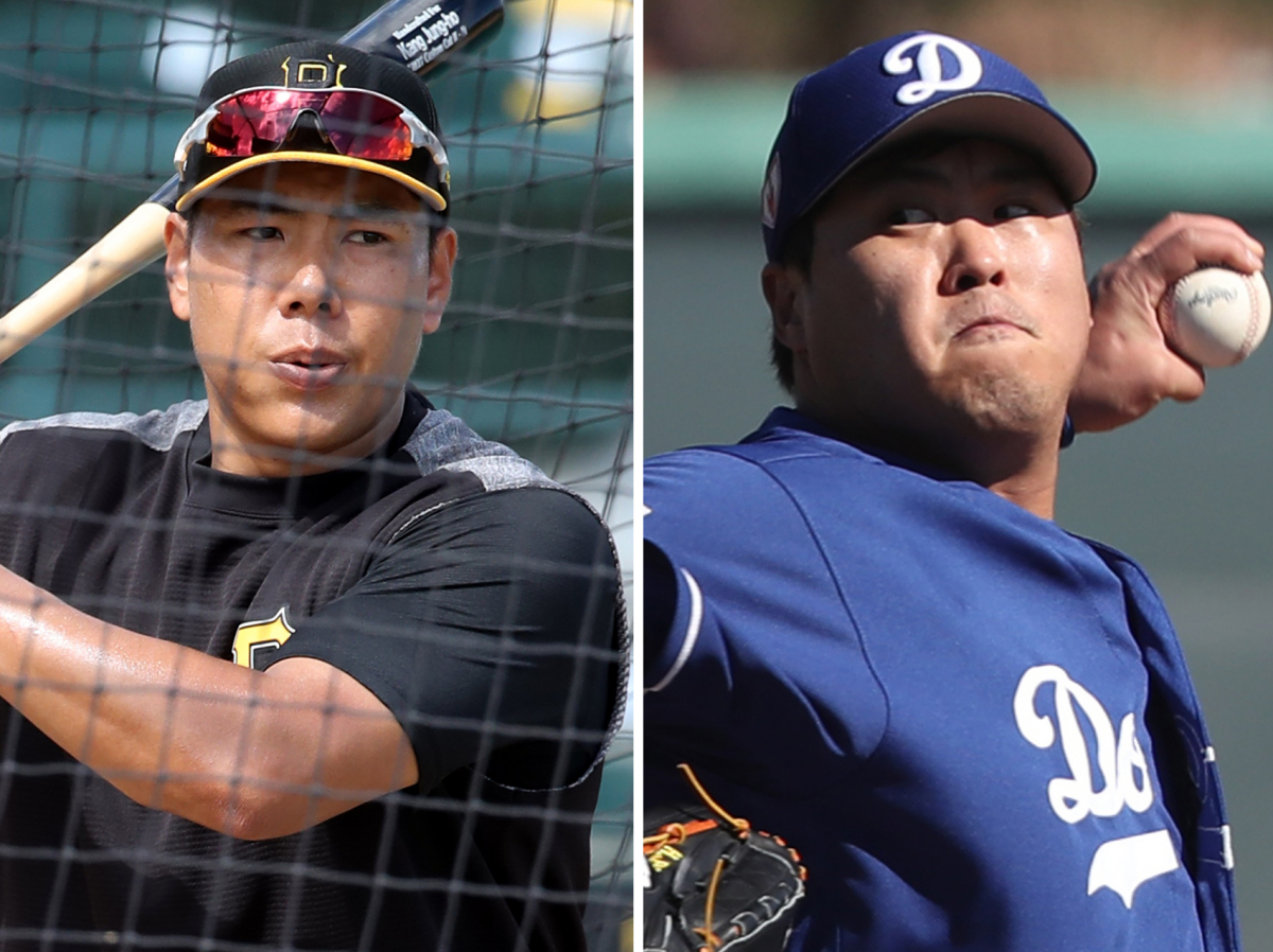 ▲강정호(왼쪽)와 류현진.(연합뉴스)