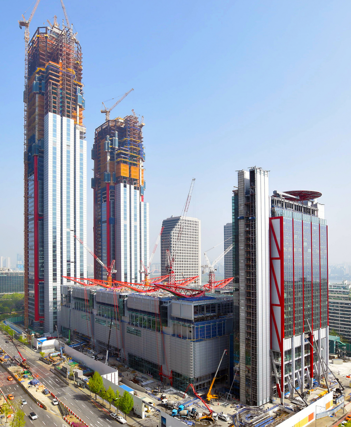 ▲여의도 파크원 현장전경(사진=포스코건설)