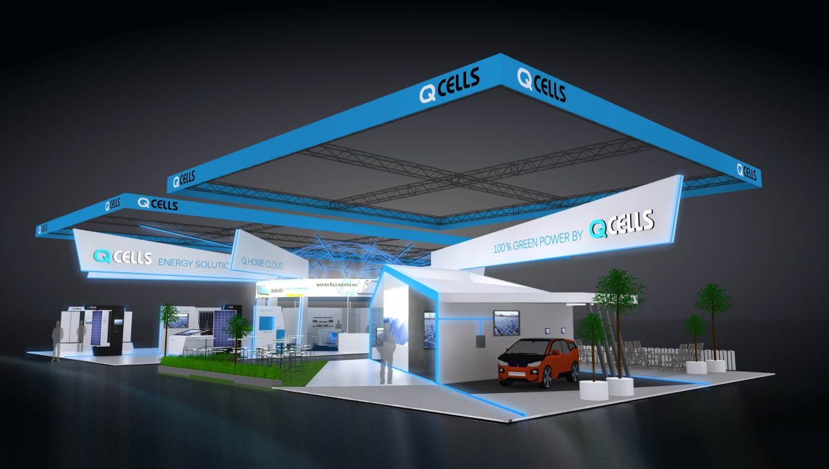 ▲Intersolar Europe 2019 한화큐셀 부스(사진 제공=한화큐셀)