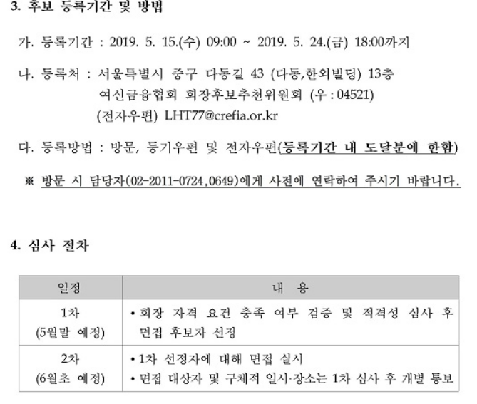 ▲제12대 여신금융협회장 공모(사진=여신금융협회)