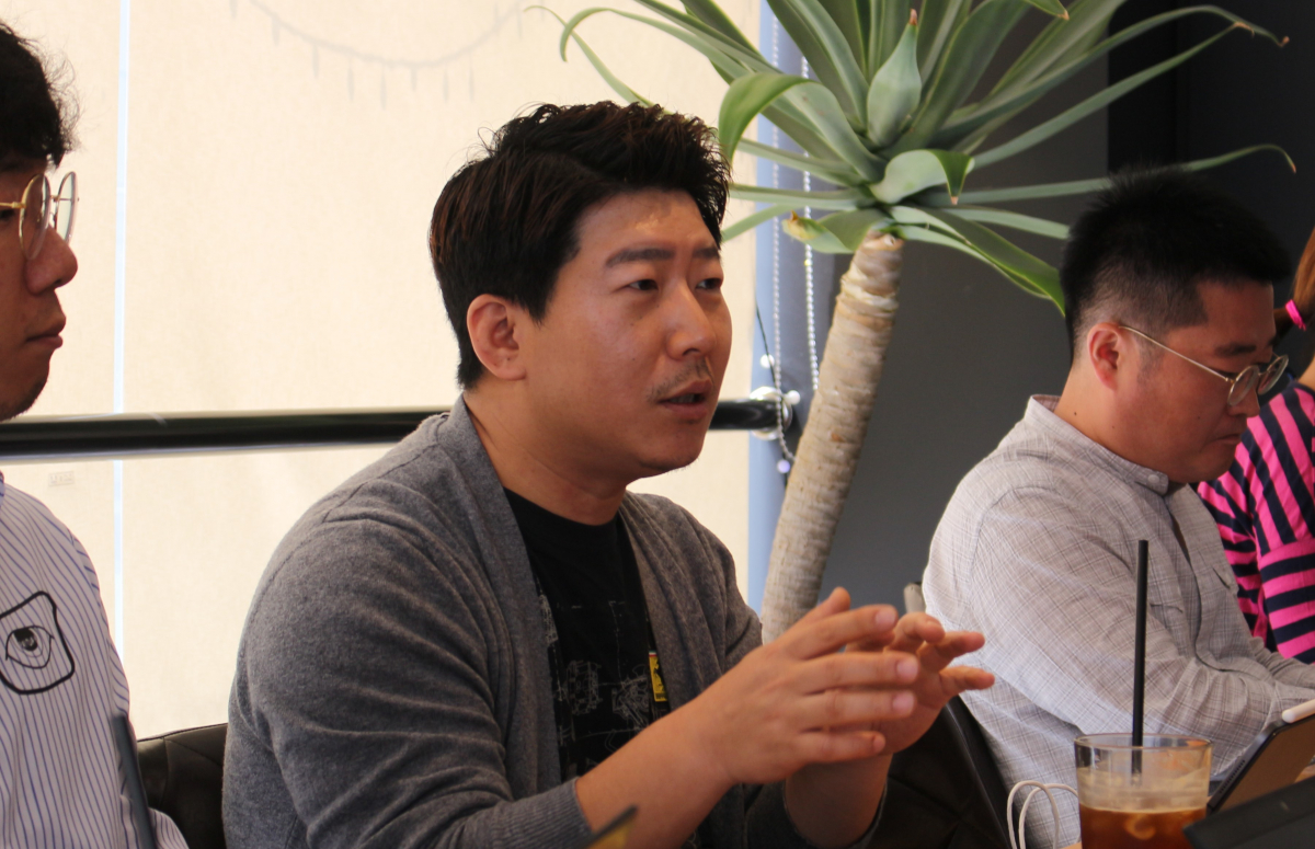 ▲김상훈 뿅카 대표가 올해 사업계획에 대해 설명하고 있다. 사진제공 뿅카