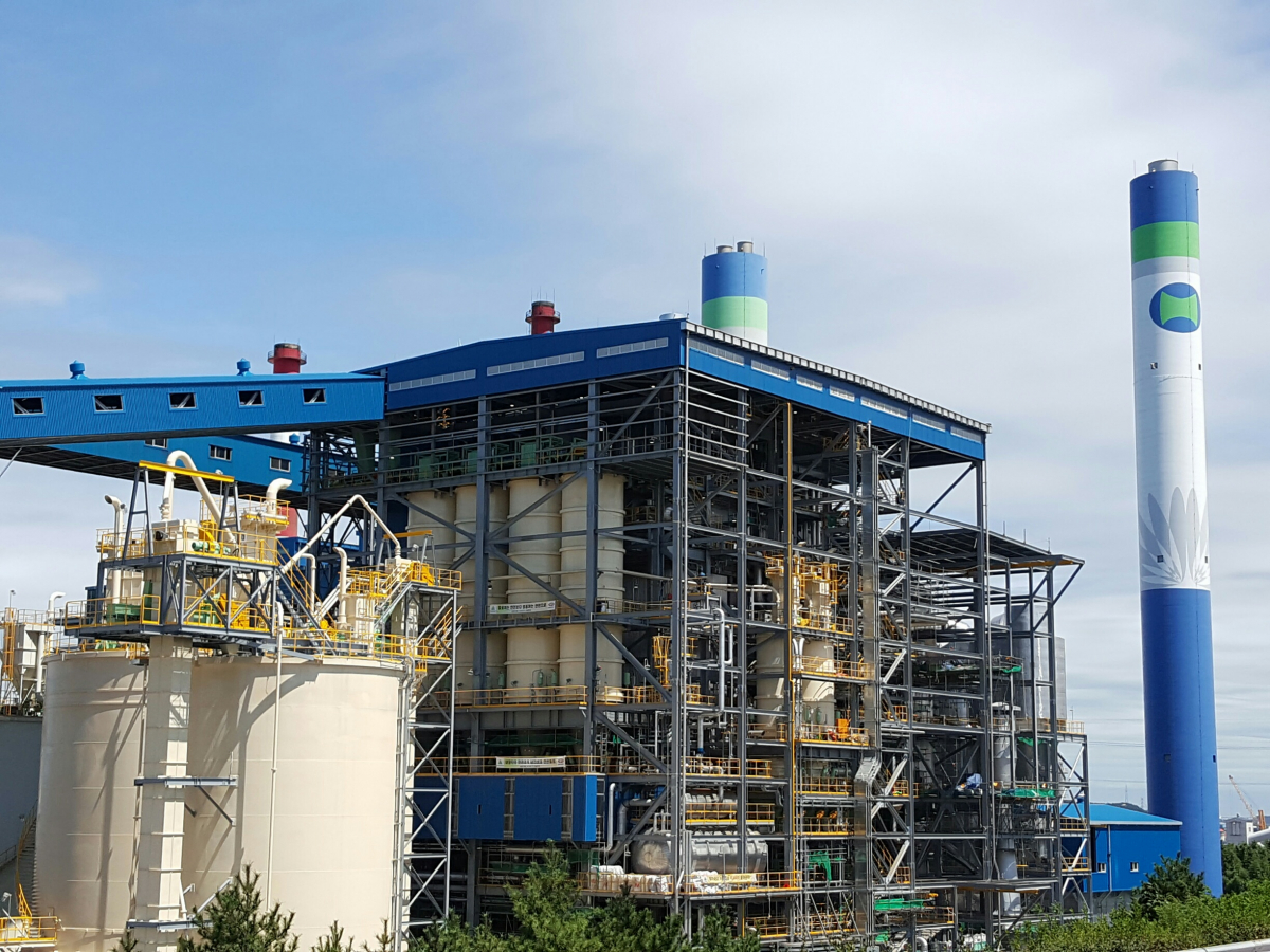 ▲현대중공업이 지난 2017년 현대오일뱅크 대산공장에 공급한 순환유동층보일러의 모습(사진제공=현대중공업그룹)