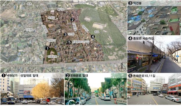 ▲창덕궁 앞 도시재생사업 2019년 주민공모사업 위치도(사진 = 서울시)