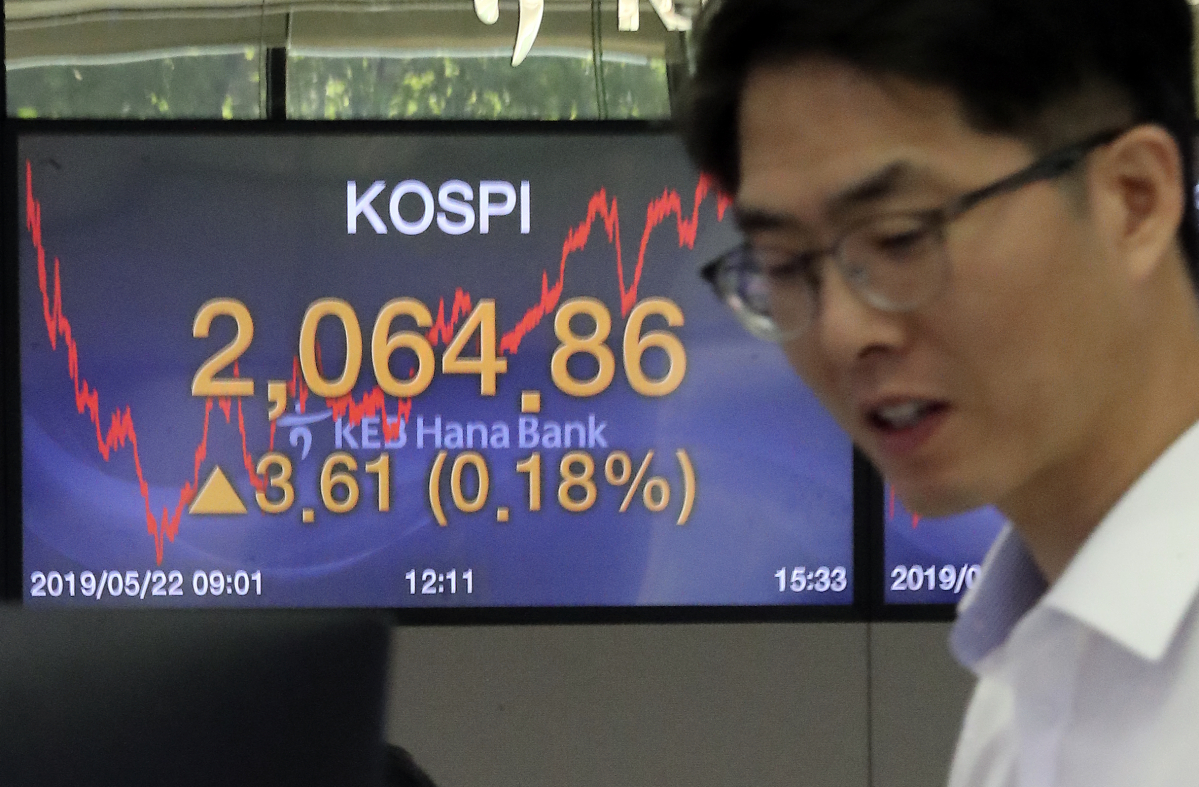 ▲22일 코스피지수가 전 거래일(2061.25) 대비 3.61포인트(0.18%) 오른 2064.86에 마감했다.