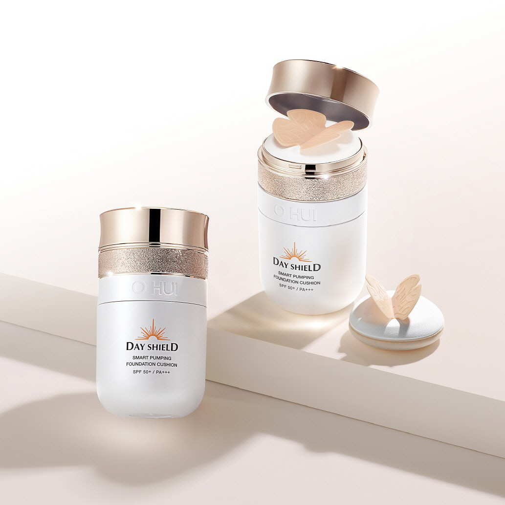 ▲LG생활건강 ‘오휘 데이쉴드 스마트 펌핑 파운데이션 쿠션’