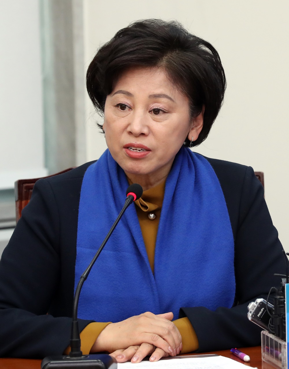 ▲서울 영등포구 여의도 국회에서 열린 더불어민주당 최고위원회의에서 발언하고 있는 남인순 의원.(뉴시스)