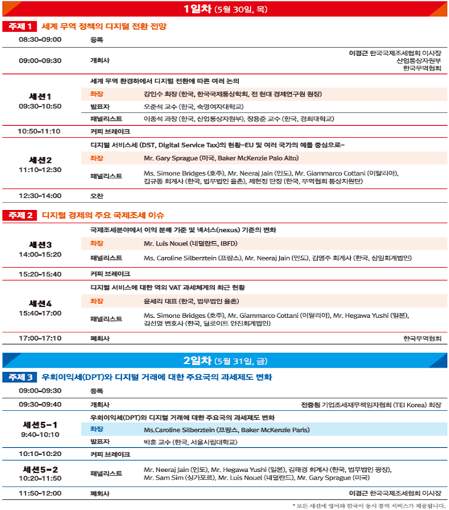 ▲'2019년 디지털 경제 컨퍼런스' 일정(출처=산업통상자원부)