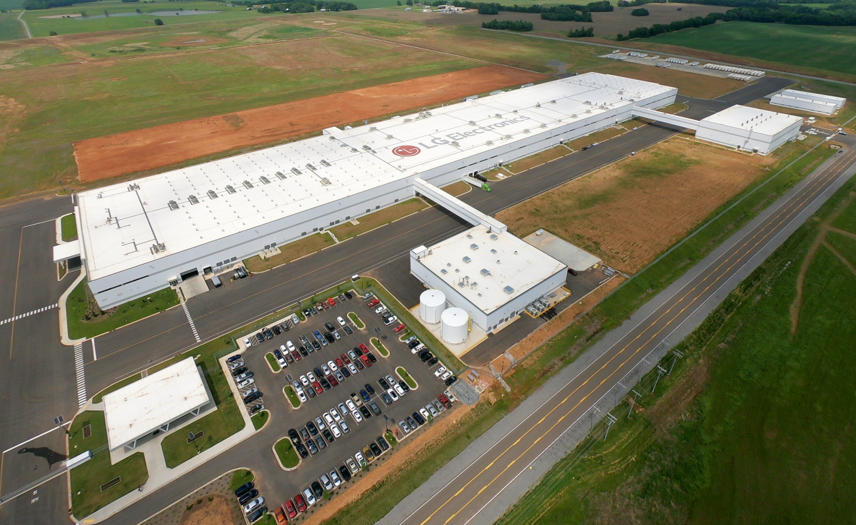▲美 테네시(Tennessee)주 클락스빌(Clarksville)에 위치한 LG전자 테네시 세탁기공장 전경사진 (사진제공 LG전자)