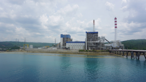▲. 대림산업이 계통병입을 완료한 필리핀 최초의 초임계압 방식의 산 부에나벤튜라 석탄화력발전소 전경(사진=대림산업)