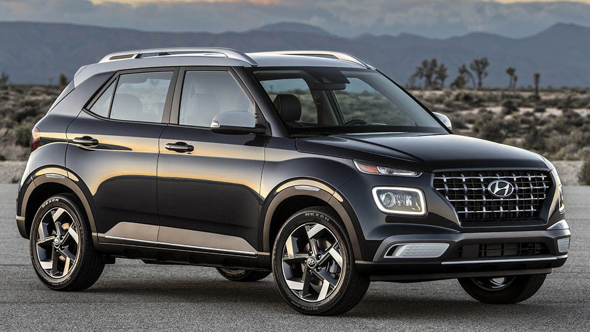 ▲‘2019 뉴욕 국제 오토쇼’에서 공개한 현대차 엔트리급 SUV ‘베뉴(VENUE)’.