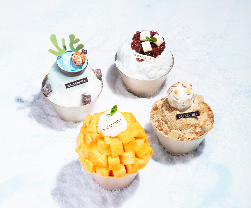 ▲애플망고빙수를 포함한 총 4종의 워커힐 빙수 모음