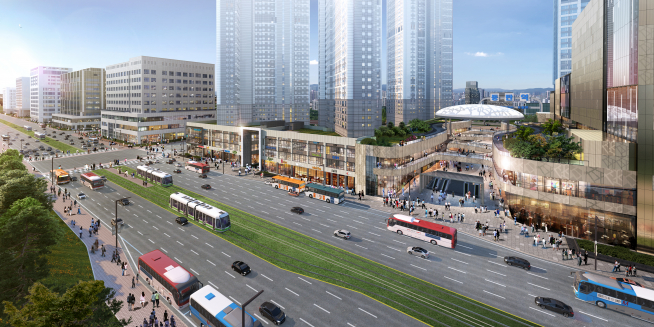 ▲프런트캐슬동탄 상가 투시도(사진=롯데타운동탄)