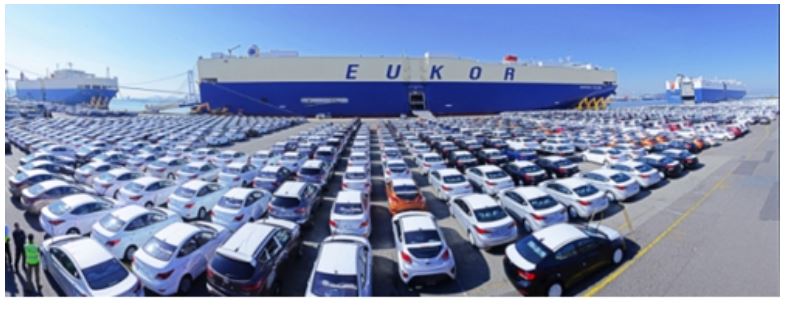 ▲현대자동차 울산 수출선적 부두