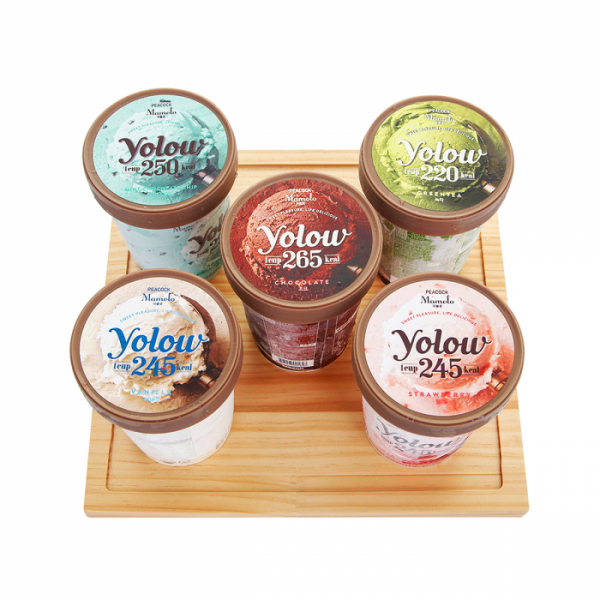 ▲이마트 신제품 아이스크림 ‘욜로우’ 5종(이마트 제공)