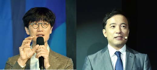 ▲이해진 네이버 GIO(왼쪽)와 김택진 엔씨소프트 대표. (이투데이DB)