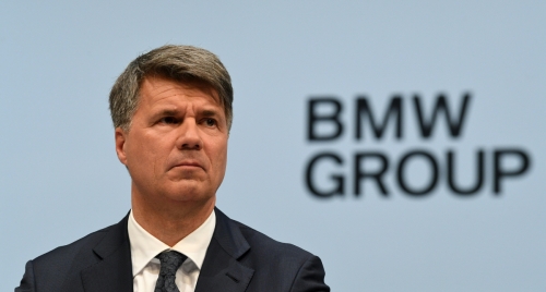 ▲지난 3월20일 하랄트 크뤼거 BMW CEO가 2018년 실적을 발표하는 기자회견에 참석했다. 뮌헨/AFP연합뉴스
