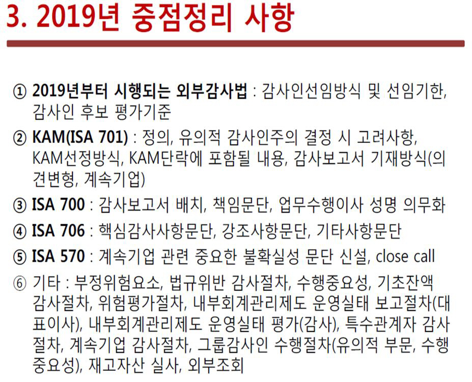 ▲문제가 된 S대학 특강자료 중 회계감사 관련 내용 발췌 부분. 제공=금융감독원