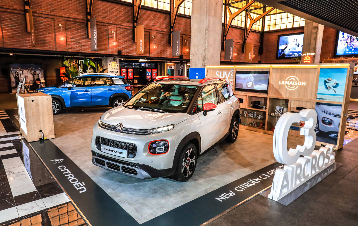 ▲시트로엥이 뉴 C3 에어크로스 SUV 론칭 기념 팝업스토어를 서울 주요 거점에서 운영한다.(사진제공=한불모터스)