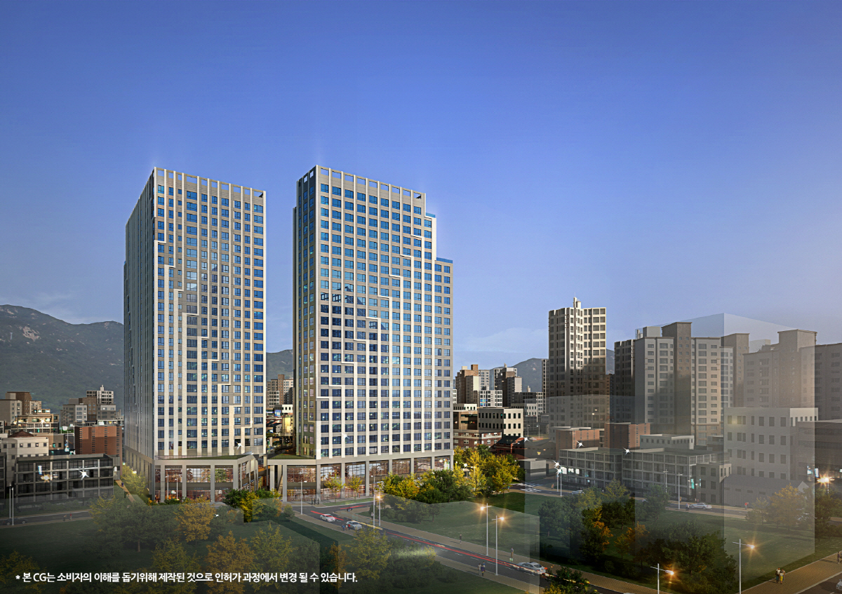 ▲‘힐스테이트 과천 중앙’ 복합단지 투시도.