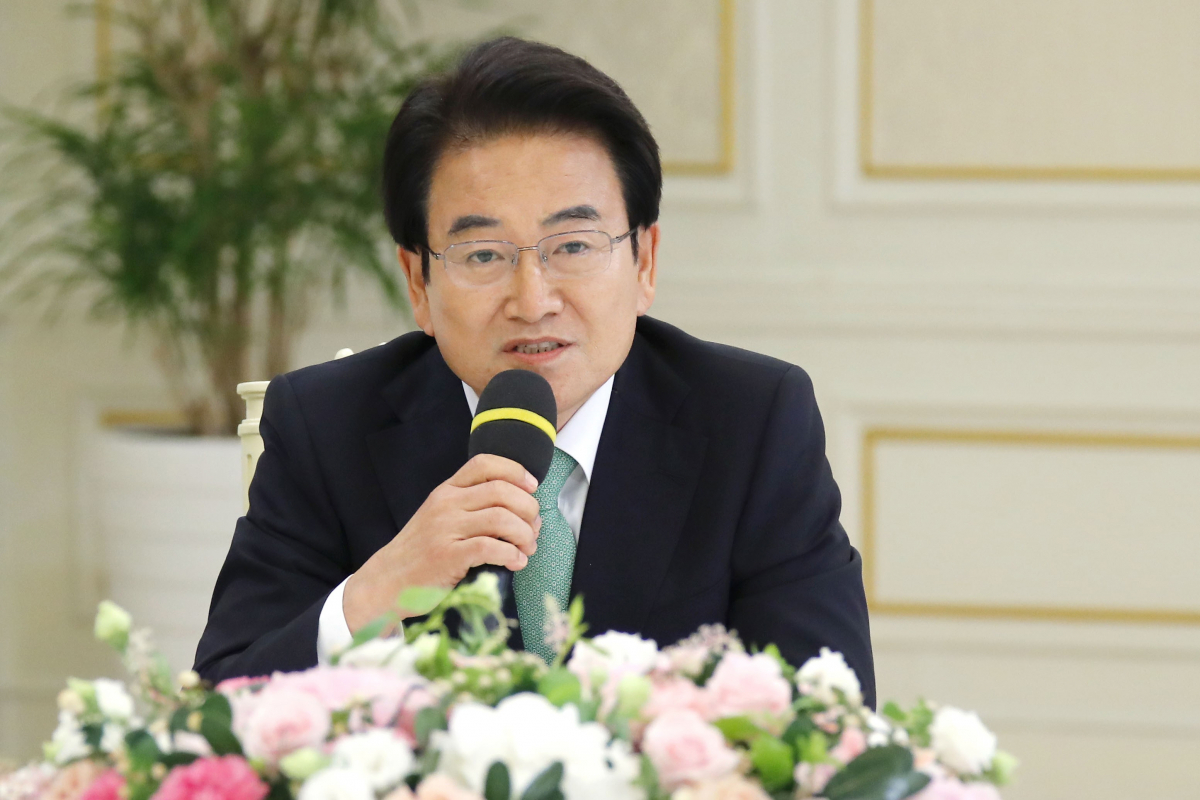 ▲민주평화당 정동영 대표가 18일 오후 청와대에서 열린 여야 5당 대표를 초청한 '정당대표 초청 대화'에서 발언하고 있다. (사진=연합뉴스)