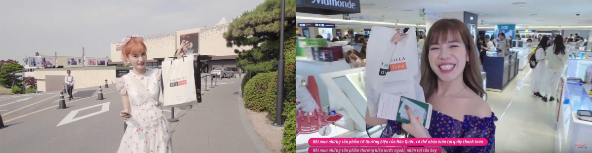 ▲중국베트남 메가 인플루언서 협업 화면 캡쳐.(사진제공=신라면세점)