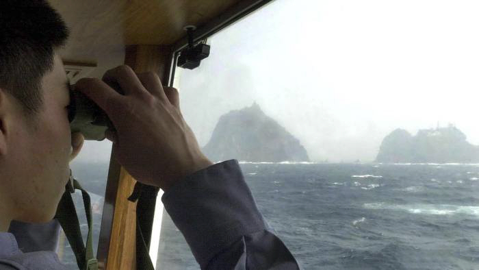 ▲독도 근해에서 순찰하는 한국 해안경비대. AP연합뉴스