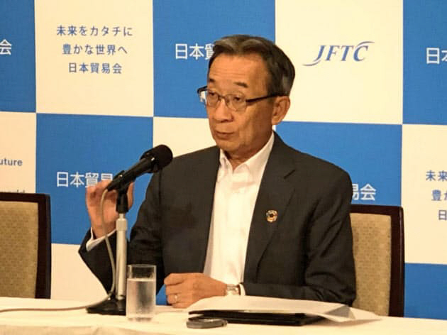 ▲나카무리 구니하루 일본 무역회 회장. 니혼게이자이신문